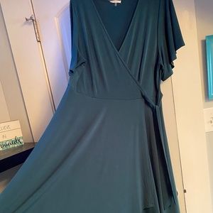 Faux wrap Mid Dress 2x